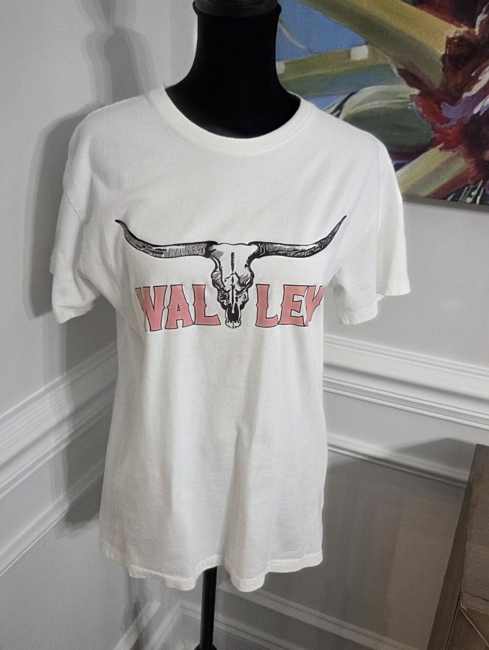Mystic Tops Morgan Wallen Country Music Tour T Shirt Western Longhorn  Medium
